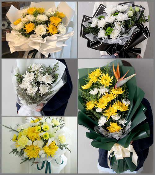 山东青岛胶州市胶西镇大刘家疃中村白事花束代送